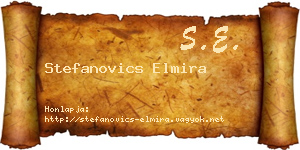 Stefanovics Elmira névjegykártya